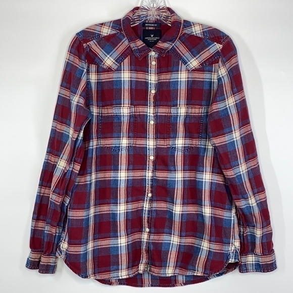 American Eagle Boyfriend Fit Button Up - Picture 1 of 6